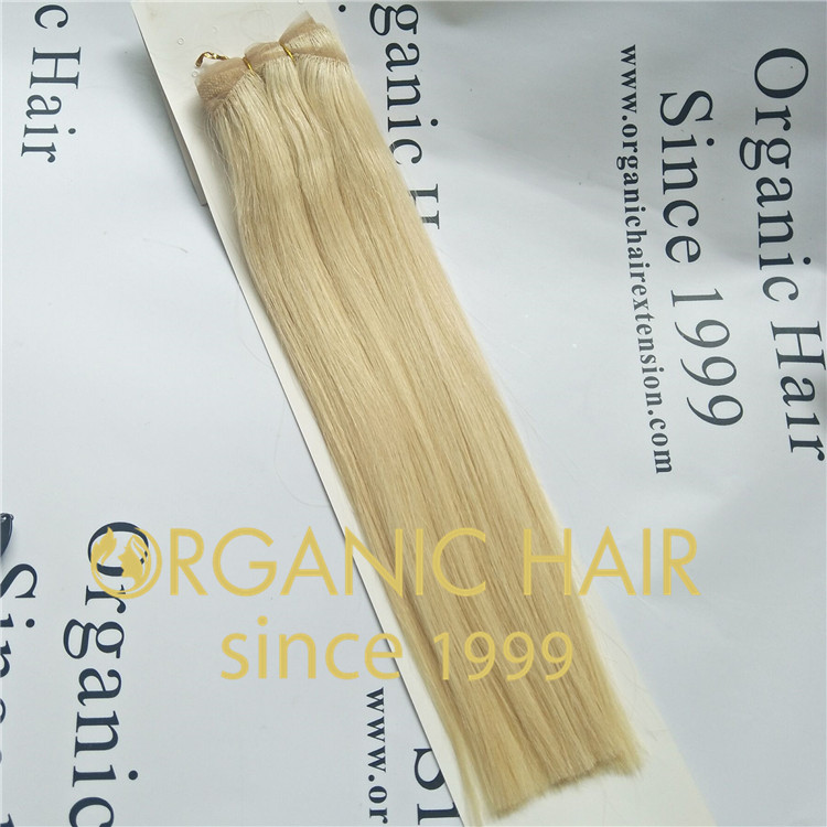 Blonde 100% virgin human 0high-end customized lace hand tied weft  A57